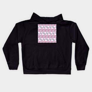 pentagons pink and silver Kids Hoodie